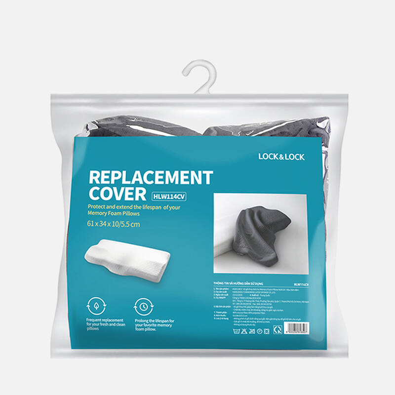 Vỏ gối thay thế cho Memory Foam LocknLock HLW114 - Màu xám đậm - HLW114CV, , large image number null